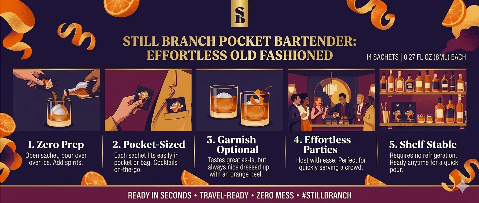 Still Branch Pocket Bartender - Effortless Old Fashioned