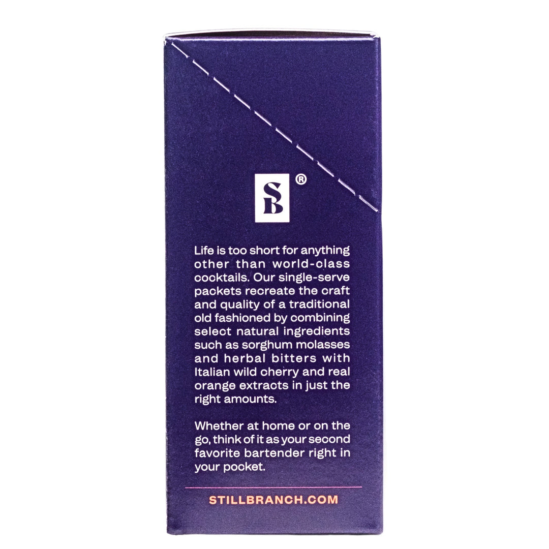 StillBranch Single-Serve packets - No refrigeration required. Always delicious.