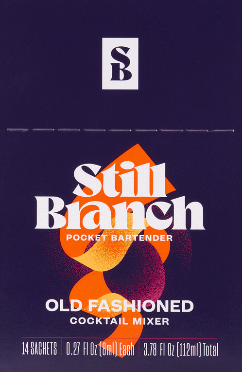 Still Branch Old Fashioned Cocktail Syrup Mixer - Box of 14 Single-Serve Packets
