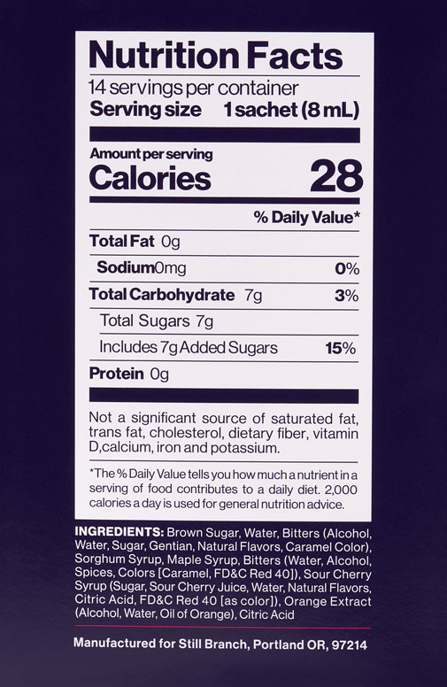 Still Branch Old Fashioned Cocktail Syrup Mixer - Box of 14 Single-Serve Packets