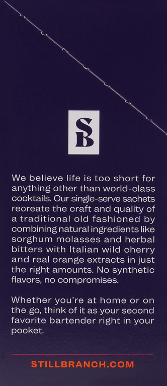 Still Branch Old Fashioned Cocktail Syrup Mixer - Box of 14 Single-Serve Packets