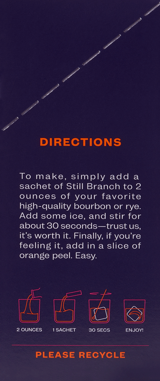 Still Branch Old Fashioned Cocktail Syrup Mixer - Box of 14 Single-Serve Packets